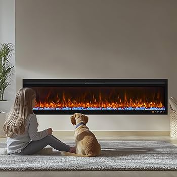 【wwk】Room fire Amazon.com: Oxhark Flame Ultra-Thin Electric Fireplace 78